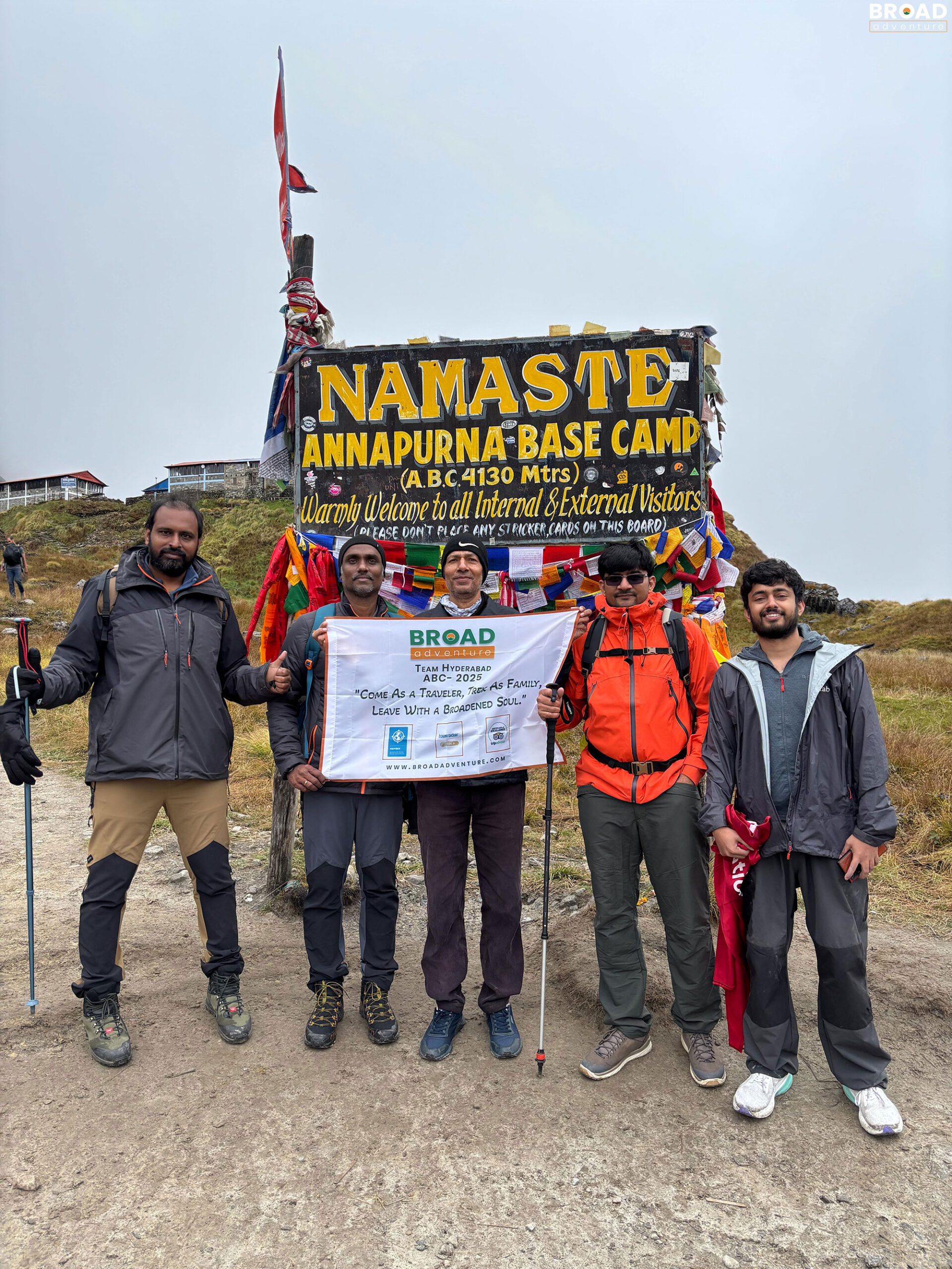 Trekkers are in the Annapurna Base Camp Trek 