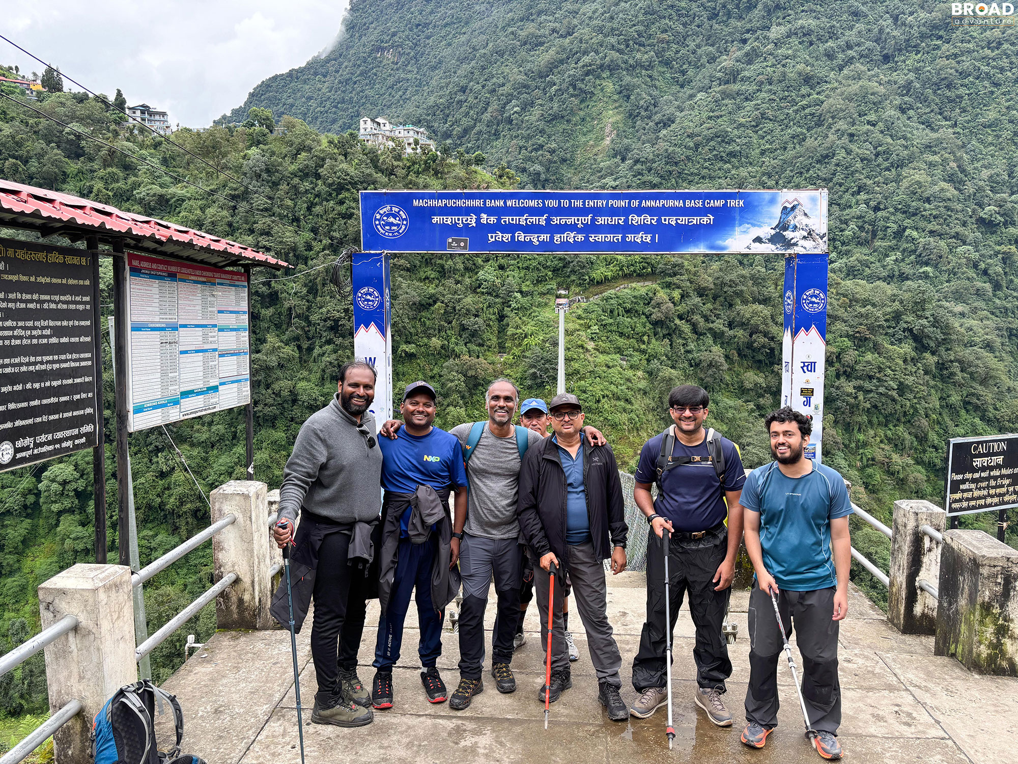 Trekkers are on the way to for Annapurna Base Camp Trek 